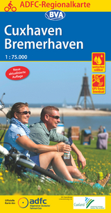ADFC-Regionalkarte Cuxhaven Bremerhaven mit Tagestouren-Vorschlägen, 1:75.000, reiß- und wetterfest, GPS-Tracks Download - 