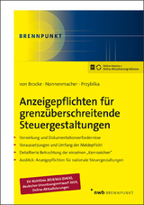 Anzeigepflichten für grenzüberschreitende Steuergestaltungen - Klaus Brocke, Roland Nonnenmacher, Stefan Przybilka