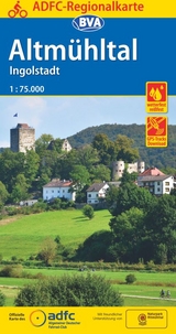 ADFC-Regionalkarte Altmühltal Ingolstadt, 1:75.000, mit Tagestourenvorschlägen, reiß- und wetterfest, E-Bike-geeignet, GPS-Tracks Download - 