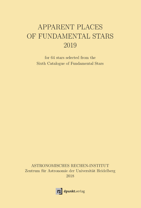 Apparent Places of Fundamental Stars (APFS) 2019 - 