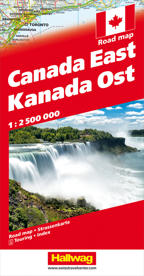 Kanada Strassenkarte Ost 1:2.5 Mio