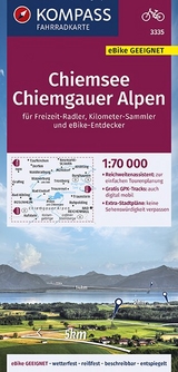 KOMPASS Fahrradkarte Chiemsee, Chiemgauer Alpen 1:70.000, FK 3335 - 