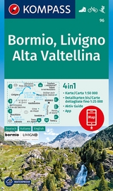 KOMPASS Wanderkarte 96 Bormio, Livigno, Alta Valtellina