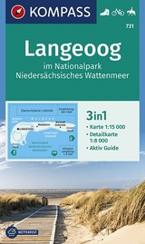KOMPASS Wanderkarte Langeoog im Nationalpark Niedersächsisches Wattenmeer - 