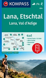 KOMPASS Wanderkarte 054 Lana, Etschtal Lana, Val d´Adige 1:25.000 - 