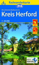 Radwanderkarte BVA Radwandern im Kreis Herford 1:50.000, reiß- und wetterfest, GPS-Tracks Download - 