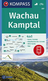 KOMPASS Wanderkarte Wachau, Kamptal - 