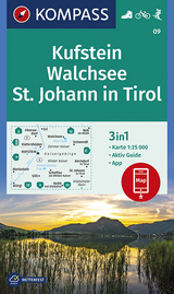 KOMPASS Wanderkarte Kufstein, Walchsee, St. Johann in Tirol - 