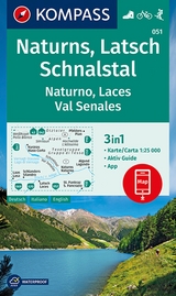 KOMPASS Wanderkarte 051 Naturns, Latsch, Schnalstal, Naturno, Laces, Val Senales 1:25.000 - 