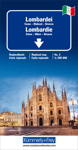 Lombardei Reisekarte Italien Nr. 2, 1:200 000 - 