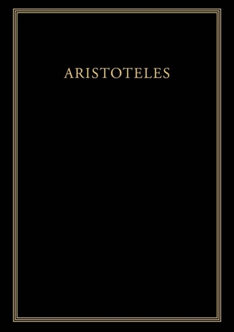 Aristoteles: Aristoteles Werke / Historia animalium, Buch V
