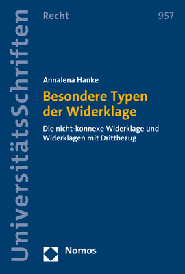 Besondere Typen der Widerklage - Annalena Hanke