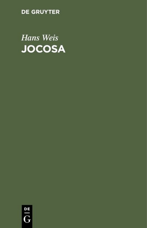 Jocosa - Hans Weis