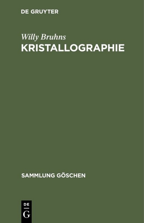 Kristallographie - Willy Bruhns