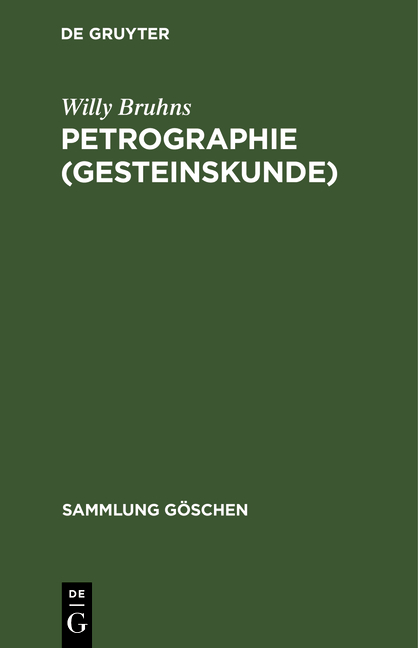 Petrographie (Gesteinskunde) - Willy Bruhns