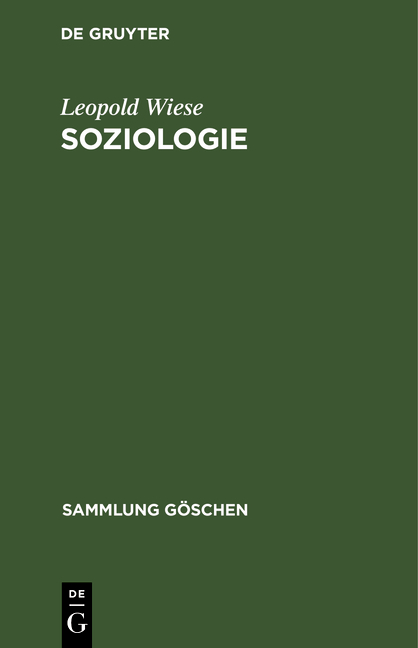 Soziologie - Leopold Wiese