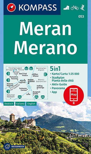 KOMPASS Wanderkarte Meran, Merano - 