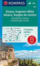 KOMPASS Wanderkarte Elsass, Vogesen Mitte, Alsace, Vosges du Centre - 