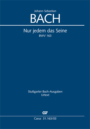 Nur jedem das Seine (Klavierauszug) - Johann Sebastian Bach