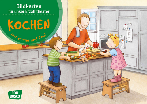 Kochen mit Emma und Paul. Kamishibai Bildkartenset - Monika Lehner