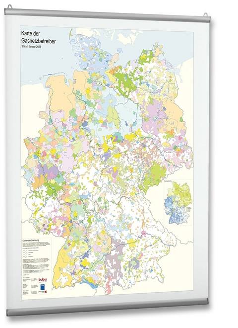 Karte der Gasnetzbetreiber 2019