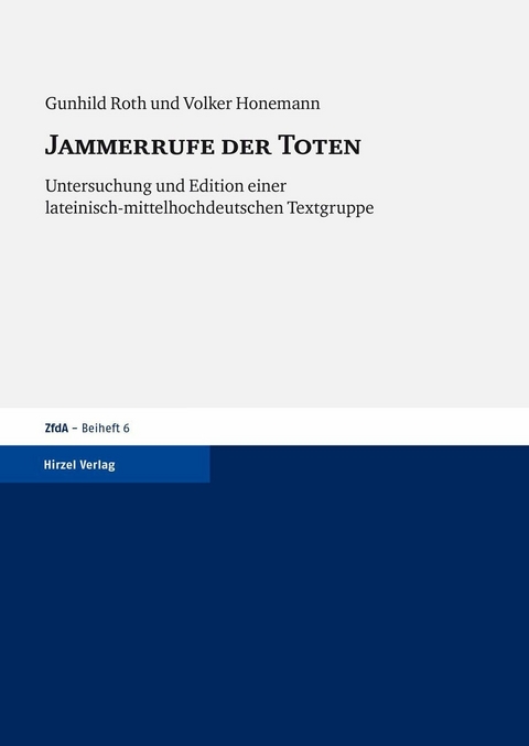 Jammerrufe der Toten - Gunhild Roth, Volker Honemann