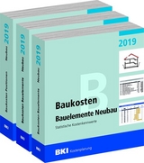 BKI Baukosten Gebäude, Positionen und Bauelemente Neubau 2019 - Teil 1-3 - 