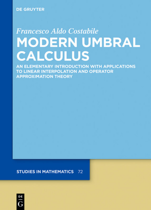 Modern Umbral Calculus - Francesco Aldo Costabile