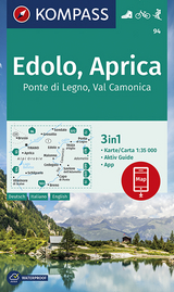 KOMPASS Wanderkarte Edolo, Aprica, Ponte di Legno, Val Camonica - 