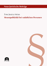 Steuerpublizität bei natürlichen Personen - Erne Jessica Meise