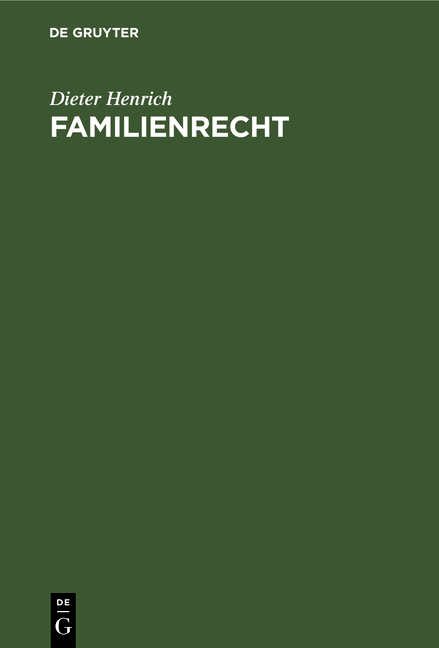 Familienrecht - Dieter Henrich