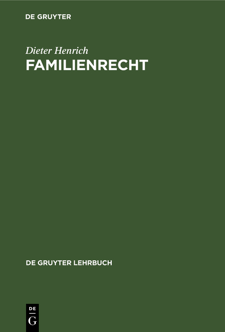 Familienrecht - Dieter Henrich