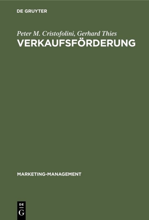 Verkaufsförderung - Peter M. Cristofolini, Gerhard Thies