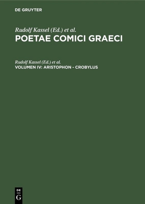 Poetae Comici Graeci / Aristophon - Crobylus - 