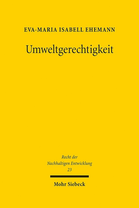 Umweltgerechtigkeit - Eva-Maria Isabell Ehemann