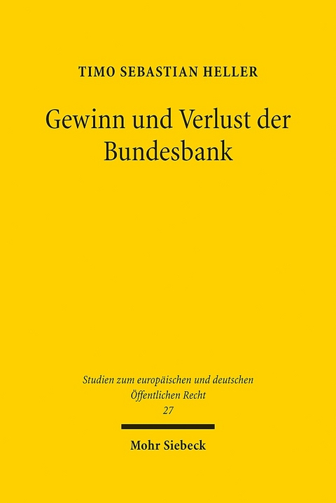 Gewinn und Verlust der Bundesbank - Timo Sebastian Heller