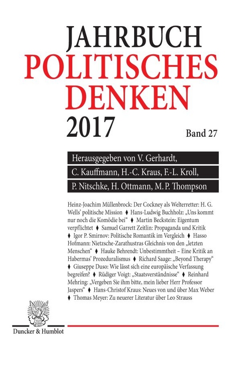 Politisches Denken. Jahrbuch 2017. - 