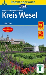 Radwanderkarte BVA Radwandern im Kreis Wesel am Niederrhein 1:50.000, reiß- und wetterfest, GPS-Tracks Download - 