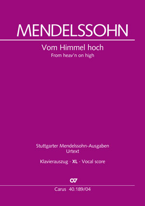 Vom Himmel hoch (Klavierauszug XL) - Felix Mendelssohn Bartholdy