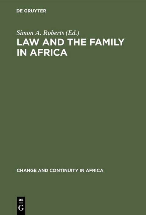 Law and the Family in Africa - 