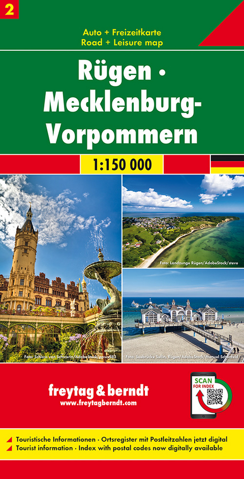 Rügen - Mecklenburg-Vorpmmern, Autokarte 1:150.000, Blatt 2 - 