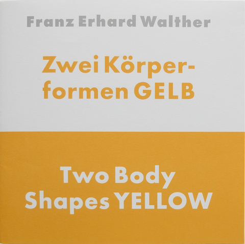 Zwei Körperformen GELB - Franz Erhard Walther