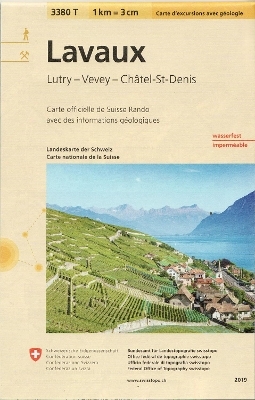 3380T Lavaux Carte d'excursions avec géologie