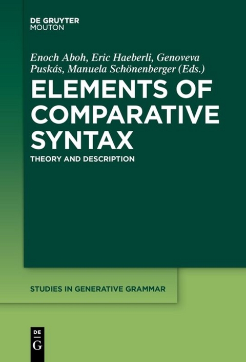 Elements of Comparative Syntax - 