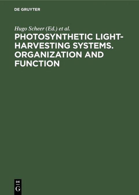 Photosynthetic Light-Harvesting Systems. Organization and Function - 
