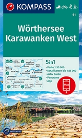 KOMPASS Wanderkarte 61 Wörthersee, Karawanken West 1:50.000 - 