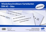 Wiederbeschreibbare Karteikarten DIN A5 - blau