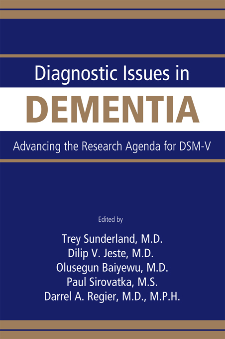 Diagnostic Issues in Dementia - 