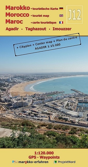 J12: Agadir - Taghazout - Imouzzer 1:120.000 GPS - Waypoints - A. + B. Conrad