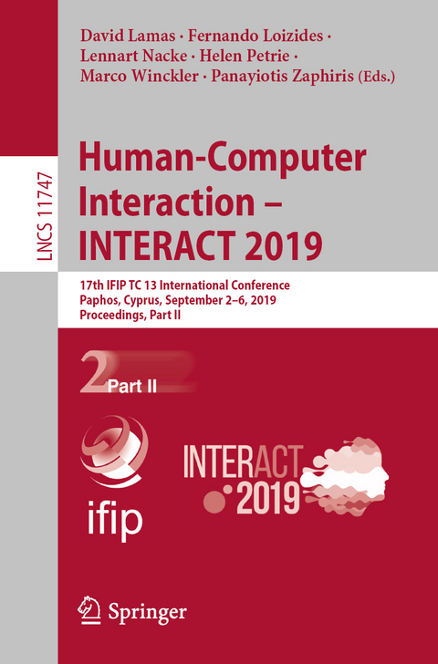 Human-Computer Interaction – INTERACT 2019 - 